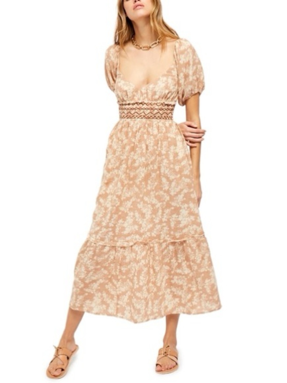 Free People Ellie Printed Maxi Dress Sz S